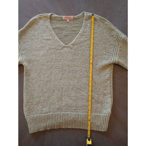 Philosophy extra large light olive green sweater - Picture 5 of 8